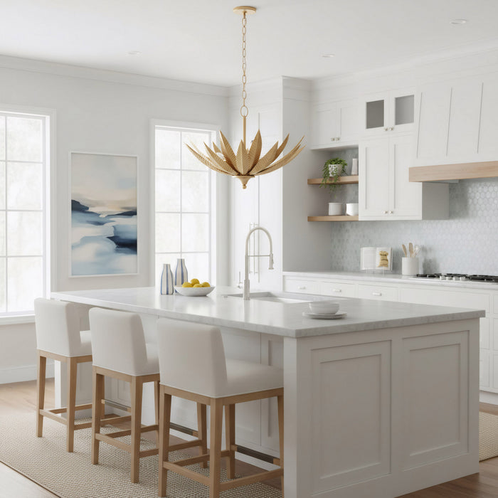 Varaluz - 563P03BK - Three Light Pendant - Zanara - Brass Kisser