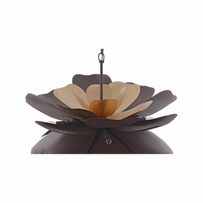 Varaluz - 567P13MDBFG - 13 Light Pendant - Botanic Panic - Dark Bronze / French Gold