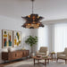 Varaluz - 567P13MDBFG - 13 Light Pendant - Botanic Panic - Dark Bronze / French Gold