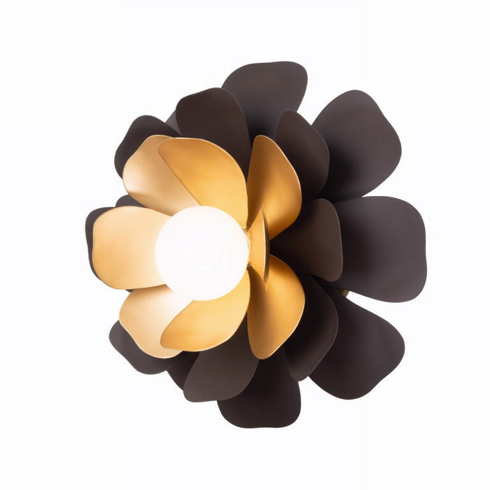 Varaluz - 567W01DBFG - One Light Wall or Flush Mount - Botanic Panic - Dark Bronze / French Gold