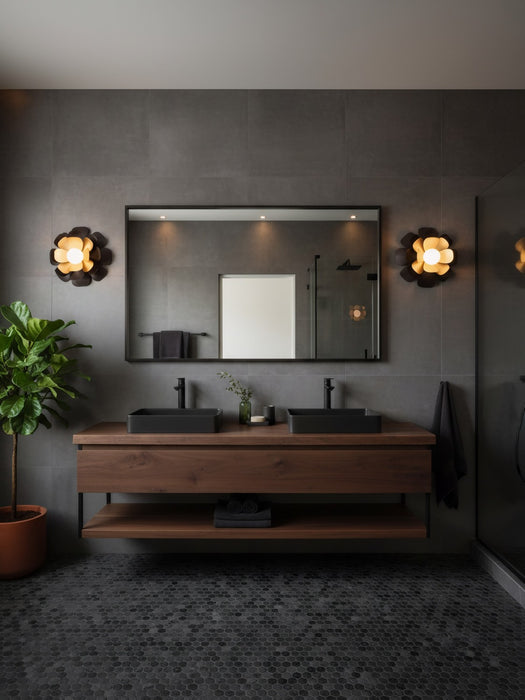 Varaluz - 567W01DBFG - One Light Wall or Flush Mount - Botanic Panic - Dark Bronze / French Gold