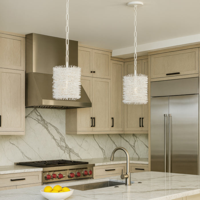 Varaluz - 569M01WH - One Light Pendant - Urchin - White