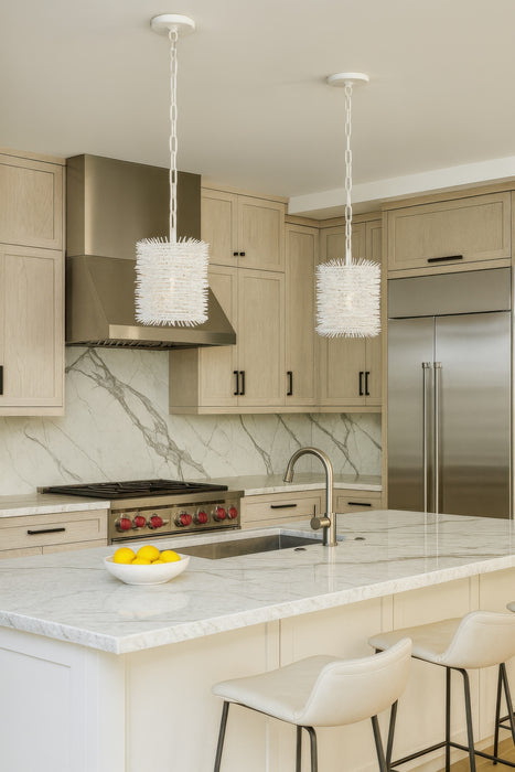 Varaluz - 569M01WH - One Light Pendant - Urchin - White