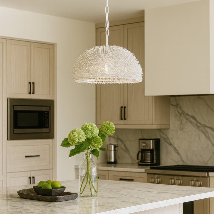 Varaluz - 569P01WH - One Light Pendant - Urchin - White