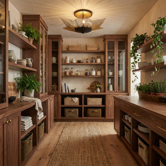 Varaluz - 570S04DBFG - Four Light Semi-Flush Mount - Aristocrat - Dark Bronze / French Gold