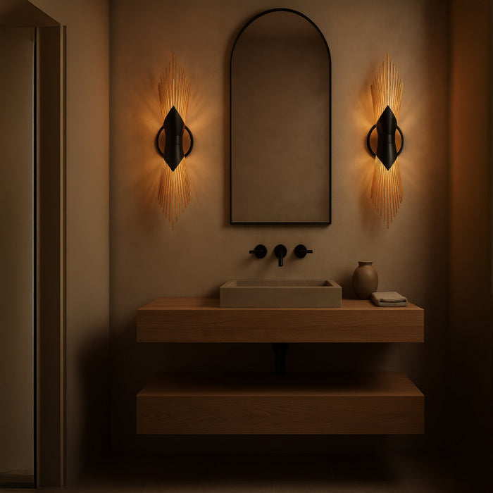 Varaluz - 570W02DBFG - Two Light Wall Sconce - Aristocrat - Dark Bronze / French Gold