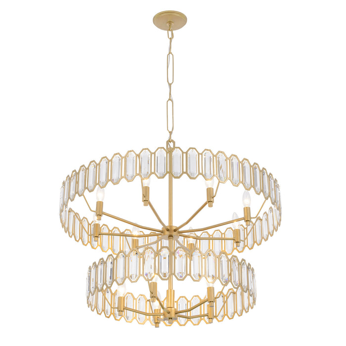 Varaluz - 572P13BK - 13 Light Pendant - Drama Club - Brass Kisser