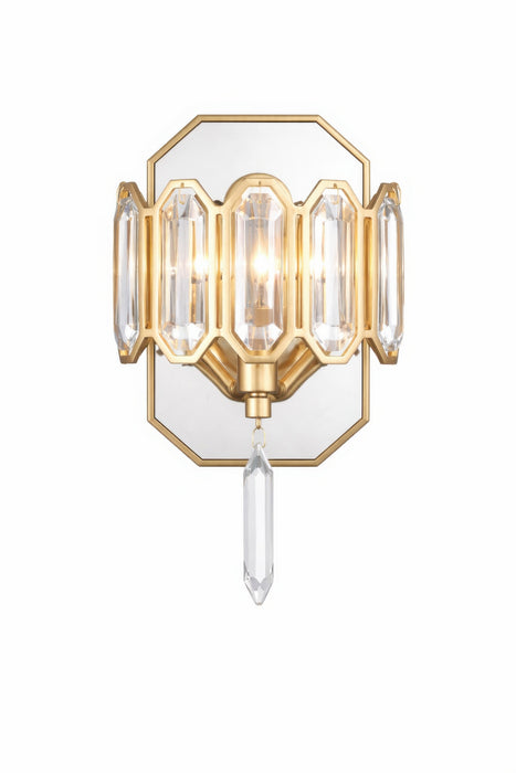Varaluz - 572W01BK - One Light Wall Sconce - Drama Club - Brass Kisser
