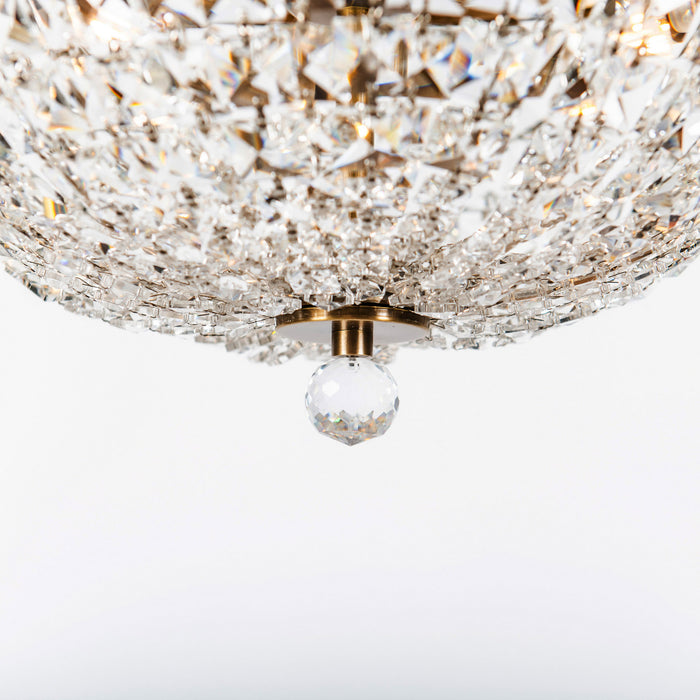 Varaluz - 573S03ATB - Three Light Semi-Flush Mount - Crystal Baller - Antique Bronze