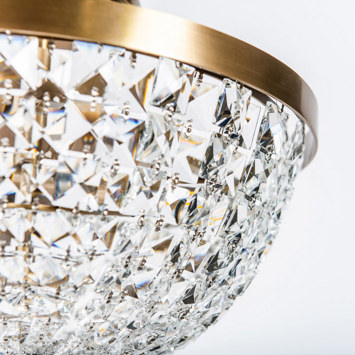 Varaluz - 573S03ATB - Three Light Semi-Flush Mount - Crystal Baller - Antique Bronze