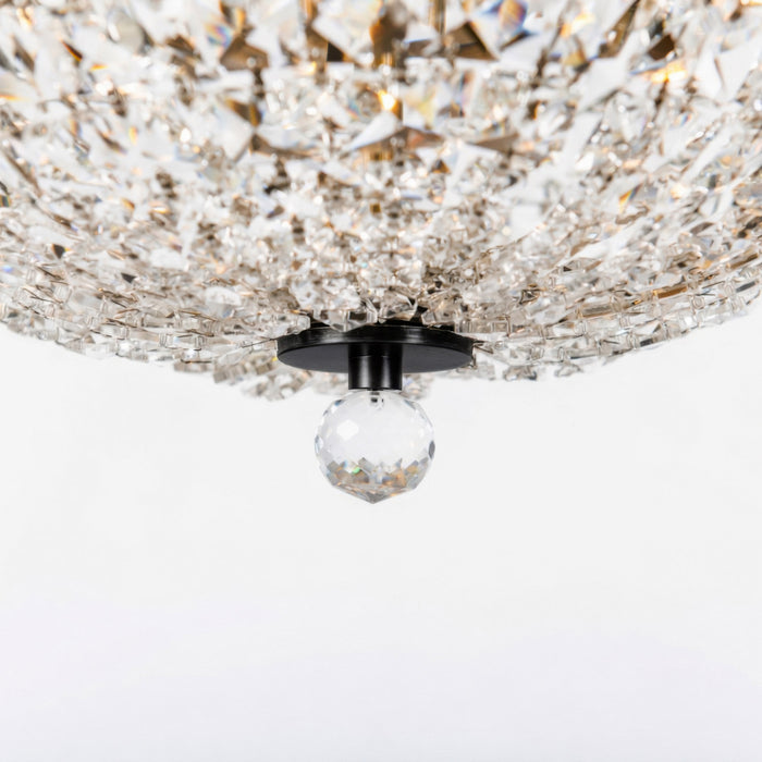 Varaluz - 573S03BLK - Three Light Semi-Flush Mount - Crystal Baller - Heritage Black