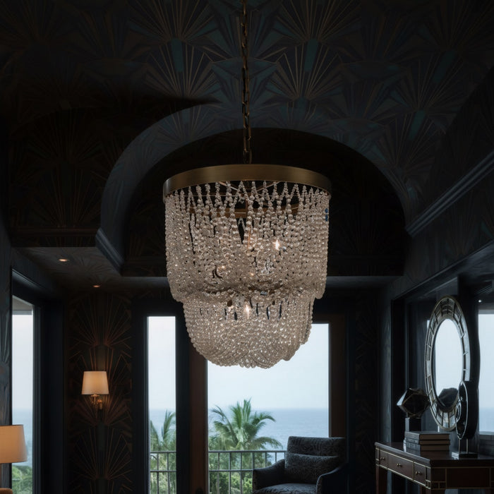 Varaluz - 575PP06ATB - Six Light Pendant - Solaire - Antique Bronze