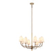 Varaluz - 576C08BG - Eight Light Chandelier - Rockford - Brontourage/Travartine