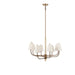 Varaluz - 576C08BG - Eight Light Chandelier - Rockford - Brontourage/Travartine