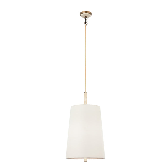 Varaluz - 576F04BG - Six Light Pendant - Rockford - Brontourage/Travartine