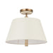 Varaluz - 576S03BG - Three Light Semi-Flush Mount - Rockford - Brontourage/Travartine