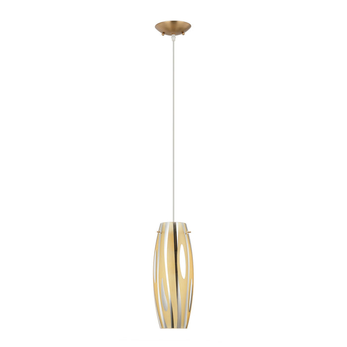 Varaluz - AC1070SG - One Light Pendant - Chroman Empire - Satin Gold
