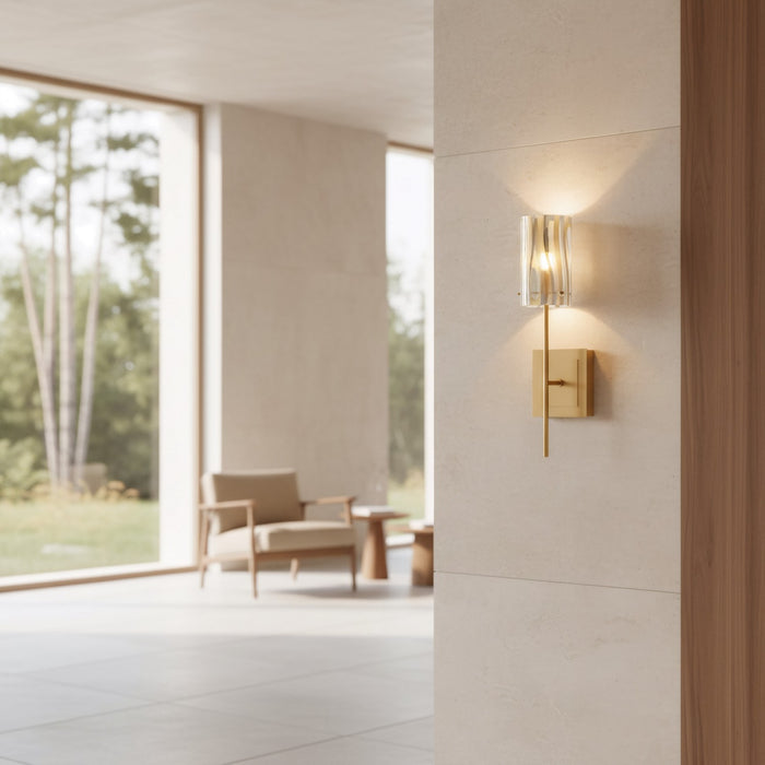 Varaluz - AC1071SG - One Light Wall Sconce - Chroman Empire - Satin Gold
