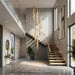 Varaluz - AC1072SG - Five Light Pendant - Chroman Empire - Satin Gold