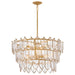 Fredrick Ramond - FR32604DA - LED Chandelier - Amira - Distressed Brass
