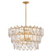 Fredrick Ramond - FR32604DA - LED Chandelier - Amira - Distressed Brass
