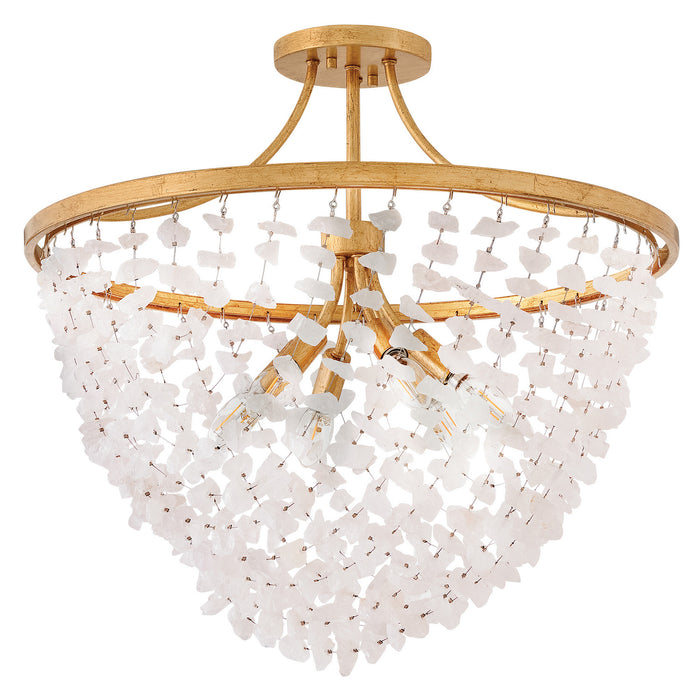 Fredrick Ramond - FR41591DA - LED Semi-Flush Mount - Myra - Distressed Brass