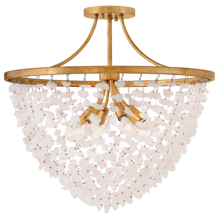 Fredrick Ramond - FR41591DA - LED Semi-Flush Mount - Myra - Distressed Brass