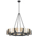 Golden - 3164-10 BLK-AWG - Ten Light Chandelier - Aenon - Matte Black