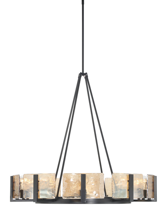 Golden - 3164-10 BLK-AWG - Ten Light Chandelier - Aenon - Matte Black