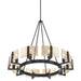 Golden - 3164-10 BLK-AWG - Ten Light Chandelier - Aenon - Matte Black
