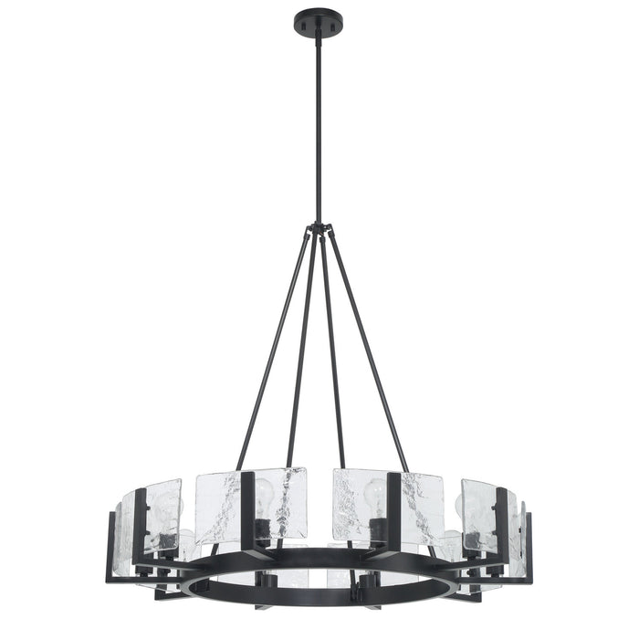 Golden - 3164-10 BLK-HWG - Ten Light Chandelier - Aenon - Matte Black