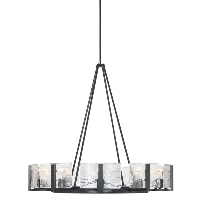 Golden - 3164-10 BLK-HWG - Ten Light Chandelier - Aenon - Matte Black
