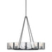Golden - 3164-10 BLK-HWG - Ten Light Chandelier - Aenon - Matte Black