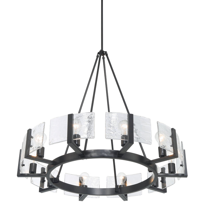 Golden - 3164-10 BLK-HWG - Ten Light Chandelier - Aenon - Matte Black