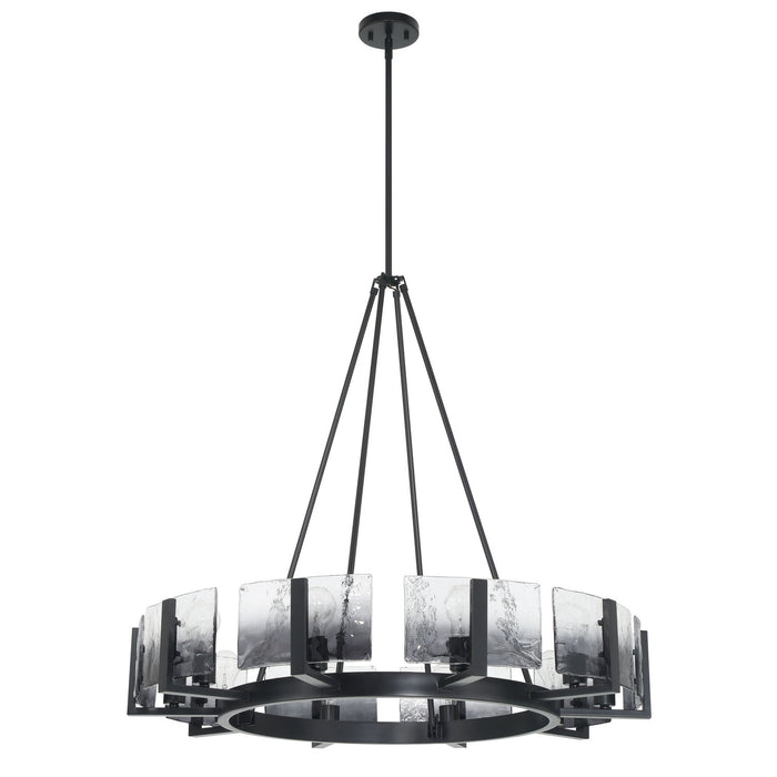 Golden - 3164-10 BLK-SWG - Ten Light Chandelier - Aenon - Matte Black