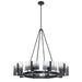 Golden - 3164-10 BLK-SWG - Ten Light Chandelier - Aenon - Matte Black