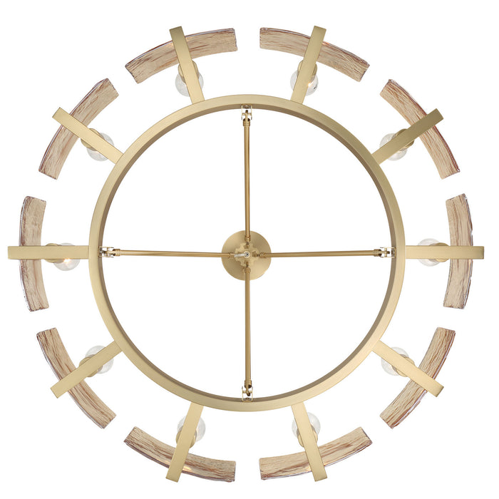 Golden - 3164-10SF BCB-AWG - Ten Light Semi-Flush Mount - Aenon - Brushed Champagne Brass