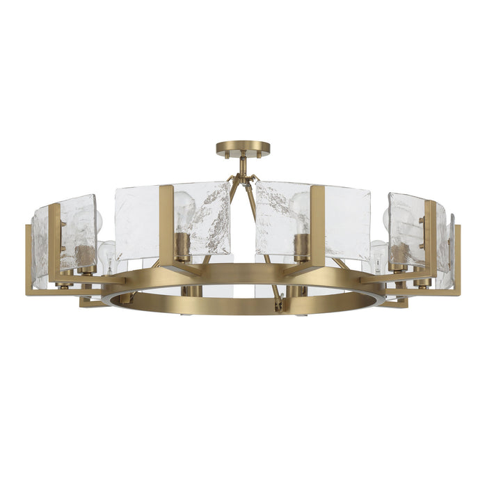 Golden - 3164-10SF BCB-HWG - Ten Light Semi-Flush Mount - Aenon - Brushed Champagne Brass