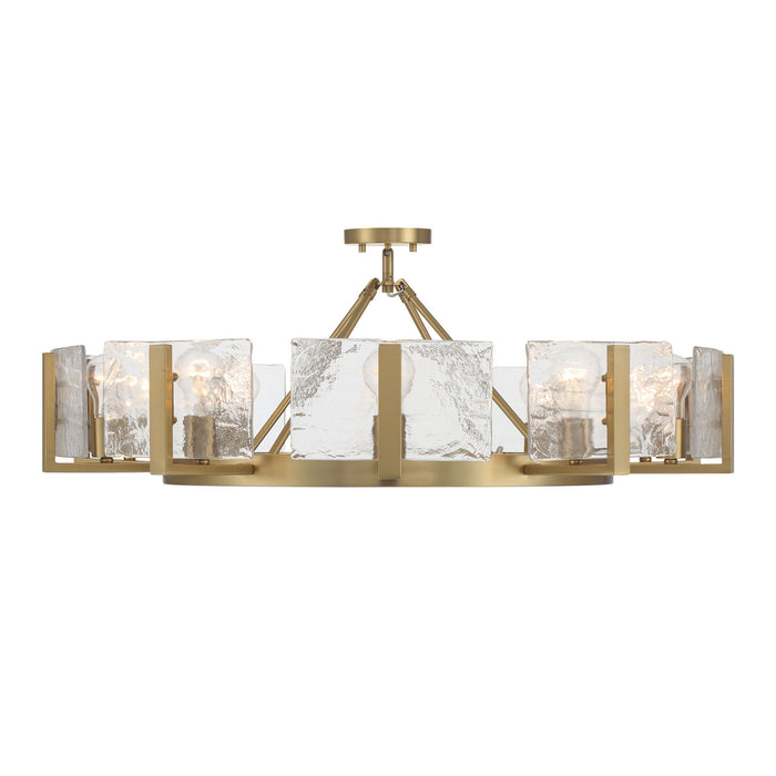 Golden - 3164-10SF BCB-HWG - Ten Light Semi-Flush Mount - Aenon - Brushed Champagne Brass