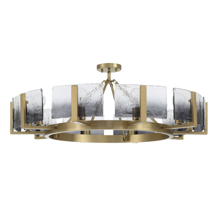 Golden - 3164-10SF BCB-SWG - Ten Light Semi-Flush Mount - Aenon - Brushed Champagne Brass