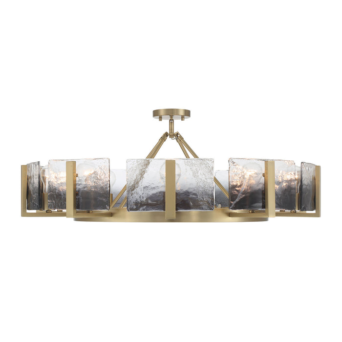 Golden - 3164-10SF BCB-SWG - Ten Light Semi-Flush Mount - Aenon - Brushed Champagne Brass