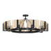 Golden - 3164-10SF BLK-AWG - Ten Light Semi-Flush Mount - Aenon - Matte Black