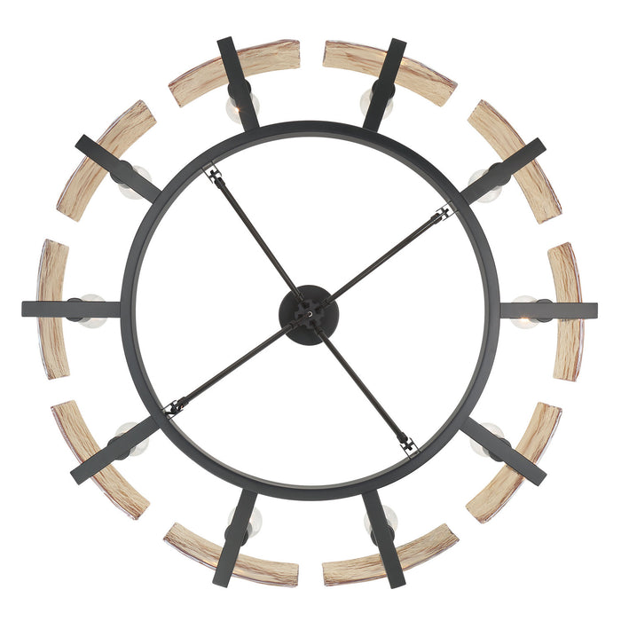 Golden - 3164-10SF BLK-AWG - Ten Light Semi-Flush Mount - Aenon - Matte Black