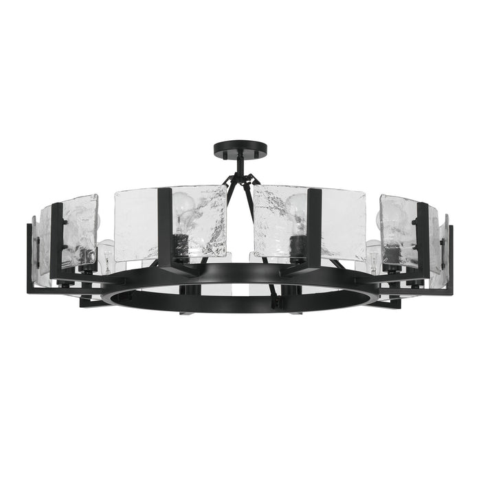Golden - 3164-10SF BLK-HWG - Ten Light Semi-Flush Mount - Aenon - Matte Black