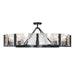 Golden - 3164-10SF BLK-HWG - Ten Light Semi-Flush Mount - Aenon - Matte Black