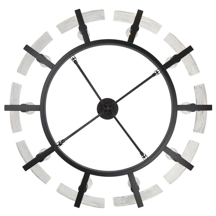 Golden - 3164-10SF BLK-HWG - Ten Light Semi-Flush Mount - Aenon - Matte Black