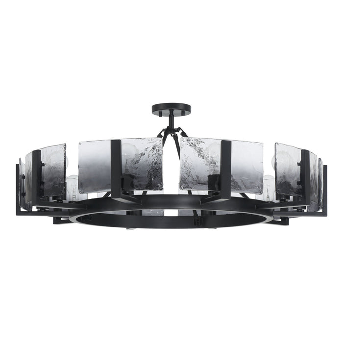 Golden - 3164-10SF BLK-SWG - Ten Light Semi-Flush Mount - Aenon - Matte Black
