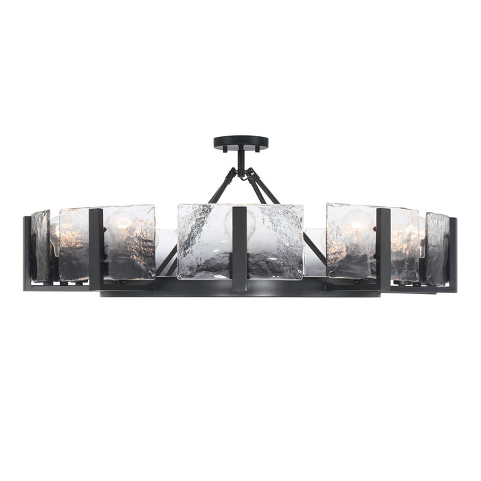 Golden - 3164-10SF BLK-SWG - Ten Light Semi-Flush Mount - Aenon - Matte Black