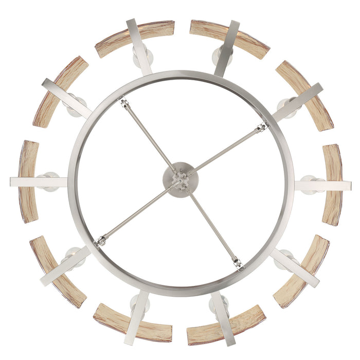 Golden - 3164-10SF PW-AWG - Ten Light Semi-Flush Mount - Aenon - Pewter
