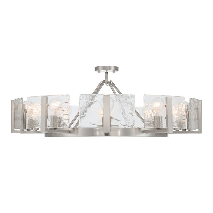 Golden - 3164-10SF PW-HWG - Ten Light Semi-Flush Mount - Aenon - Pewter